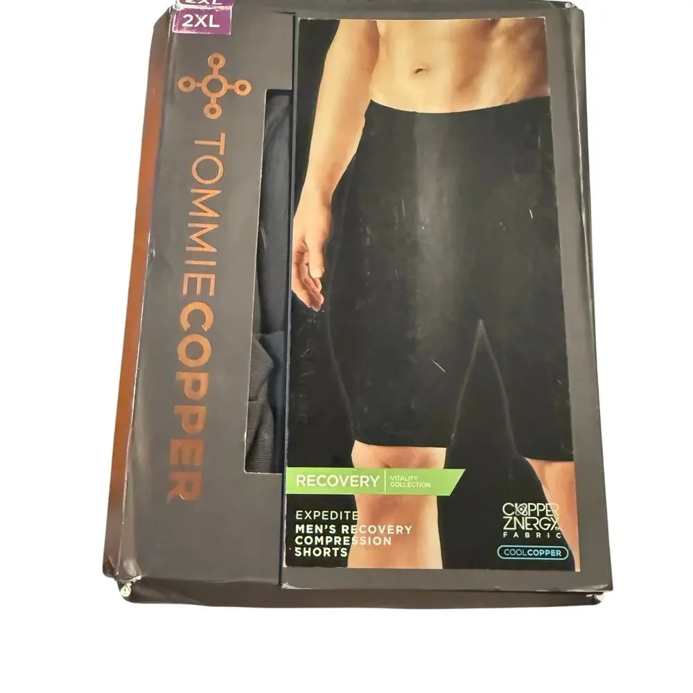 Tommie Copper Expedite Men's Recovery Compression Shorts, 2XL, NWT